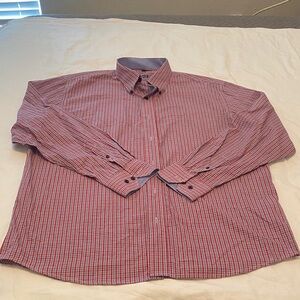 Report Collection Red and Blue Checkered Men's Shirt